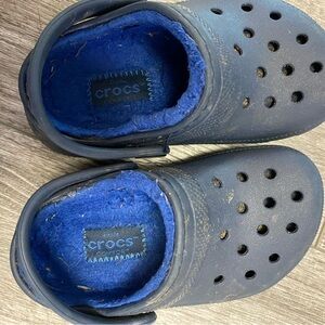 CROCS Kids Navy Blue Slippers Size 6
